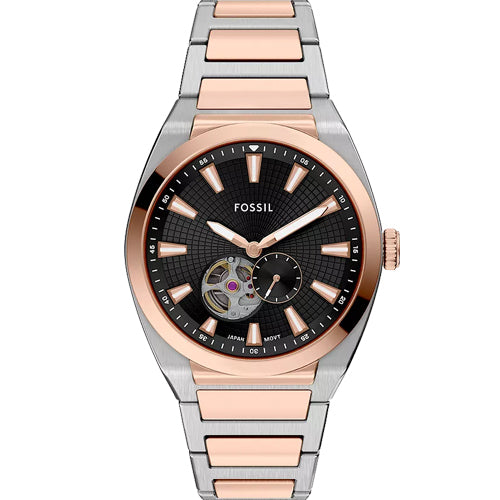 Fossil Everett Automatic Black Dial Men 42mm ME3277
