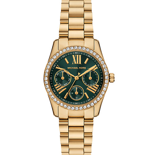 Michael Kors Mini Lexington Multifunction Green Dial Women 33mm MK4924
