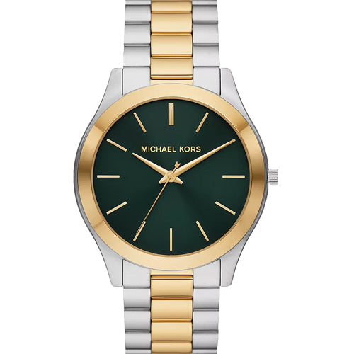 Michael Kors Slim Runway Green Dial Men 44mm MK9149