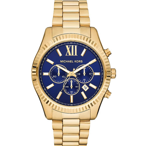 Michael Kors Oversized Lexington Blue Dial Men 44mm Zimson Watch Store