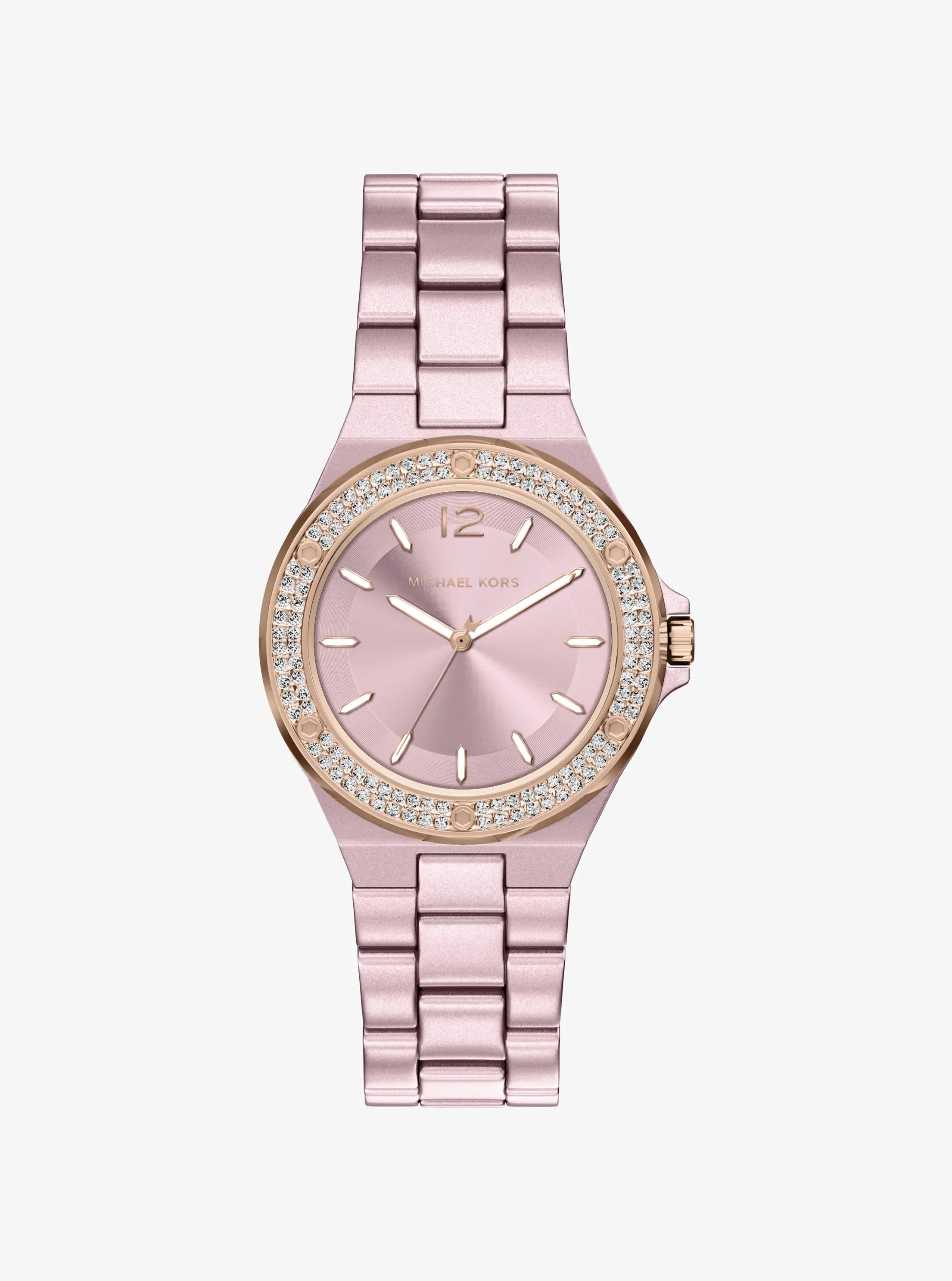 Michael Kors Mini Lennox Pink Dial Women Quartz 33mm MKO1254