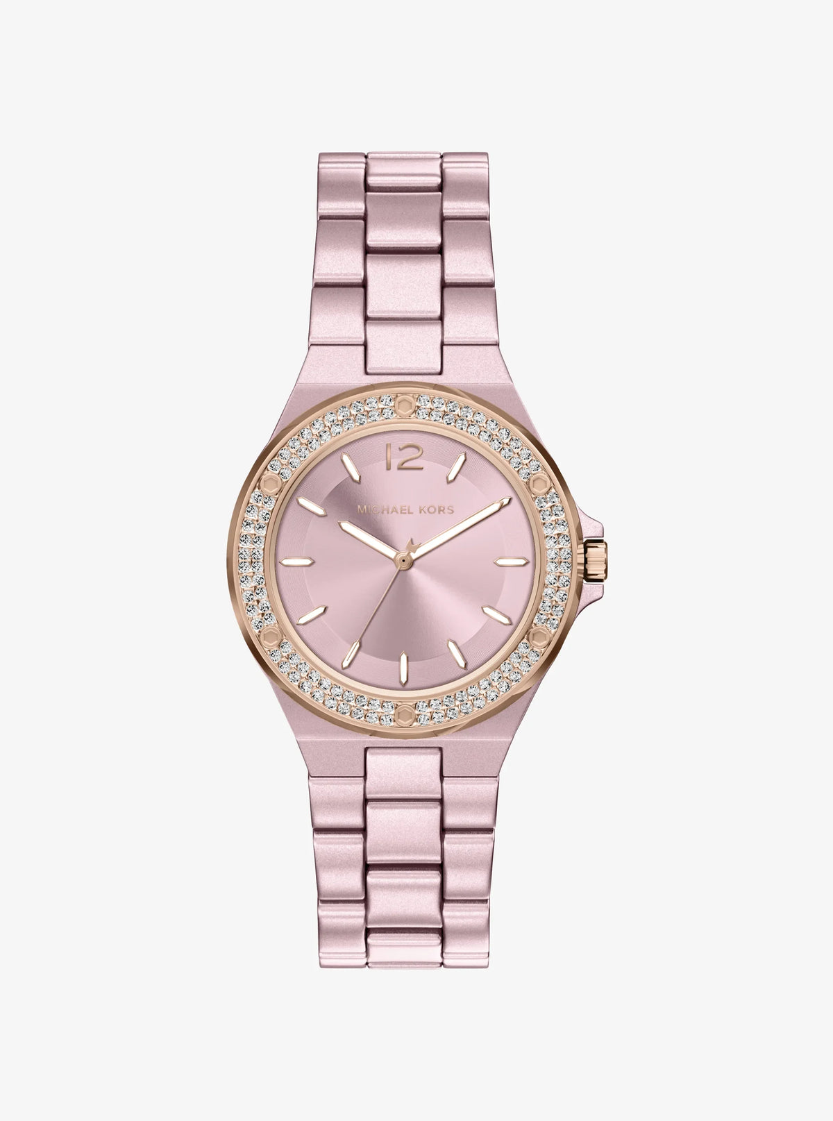 Michael Kors Mini Lennox Pink Dial 33mm Watch | Zimson