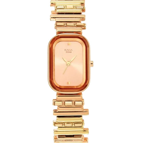 Titan Raga Love All Rose Gold Dial Analog Metal Strap Watch for Women 20mm NT95154KM01