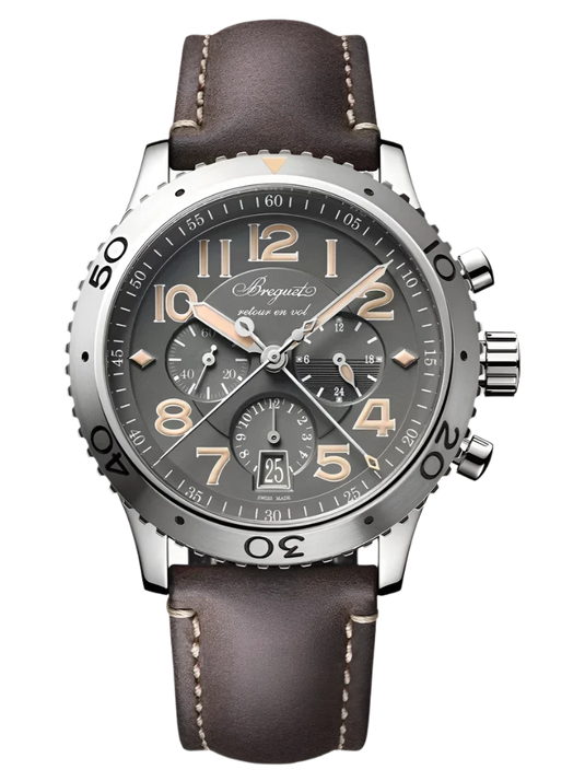 Breguet Type XX-XXI-XXII Grey Dial Men's Wrist Watch