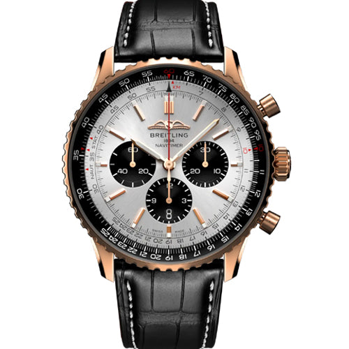 Breitling Navitimer B01 Chronograph 46 Silver Dial Men 46mm RB0137241G1P1