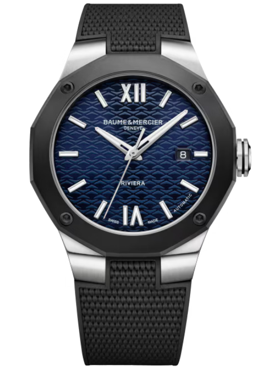 Baume & Mercier Riviera Blue, Satine, Sunray Dial 42mm Men M0A10768