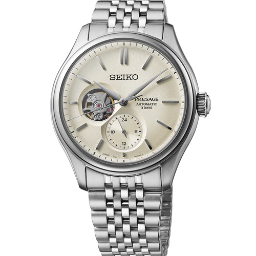 Seiko Presage Classic Series Shiro-iro Open heart Warm White Dial Men 40.2mm SPB469J1