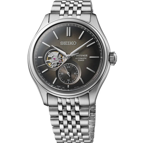 Seiko Presage Classic Series Sumi-iro Open heart Black Dial Men 40.2mm SPB471J1