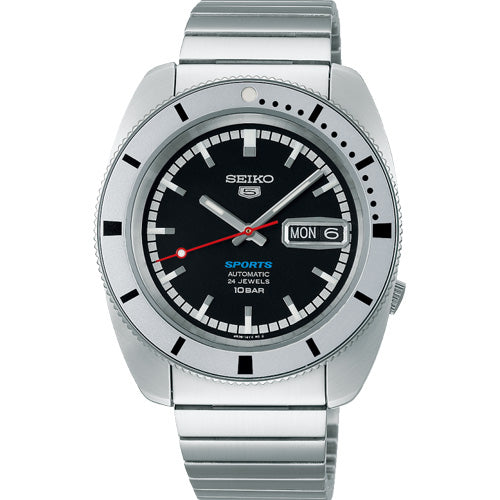 Seiko 5 Sports ‘Pepper Black’ 1968 Recreation Limited Edition Pepper Black Dial Men 38.5mm SRPL05K1