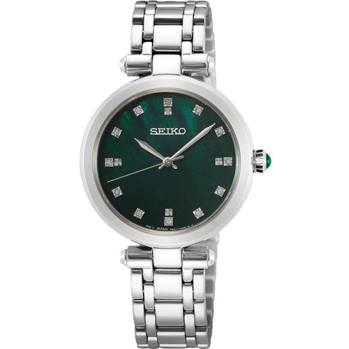 Seiko Discover More Green Mother-Of-Pearl Dial Women 30mm