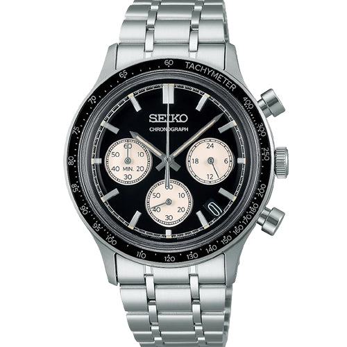 Seiko Conceptual Quartz Chronograph Black Dial Men 41mm SSB479P1