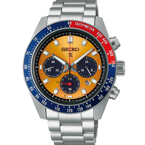 Seiko Prospex Solar Speedtimer Chronograph Yellow Dial Men 41.4mm SSC947P1