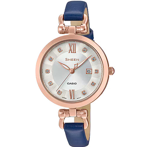 Casio Sheen Silver Dial Women 30mm SX258 SHE-4055PGL-7A