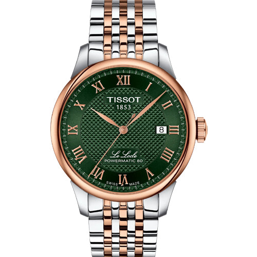 Tissot T-Classic Le Locle Green Dial Men 39.3mm T0064072209301