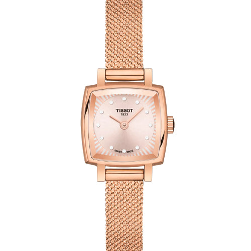 Tissot T-Classic Lovely Square 20*20mm Diamonds On Dial Cream Dial Women 20mm T058.109.33.456.00