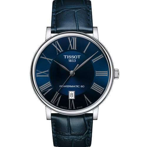 Tissot T-Classic Carson Premium Powermatic 80 Blue Dial Men 40mm T1224071604300