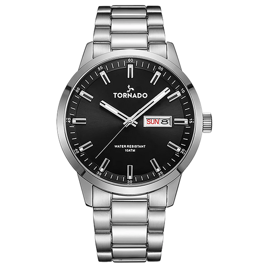 Tornado Spectra Black Dial Quartz Men 43mm T23001-SBSB