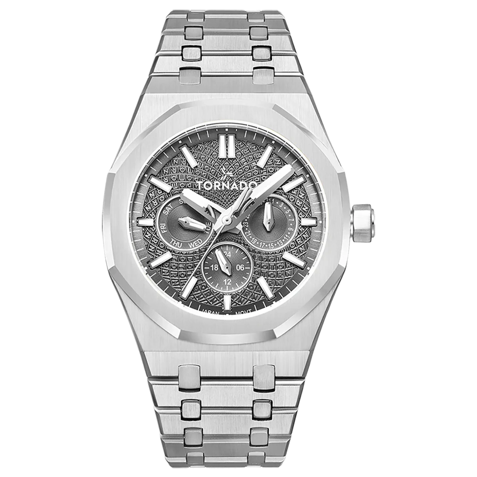 Tornado Aurora Grey Dial Quartz Men 44mm T23104-SBSX