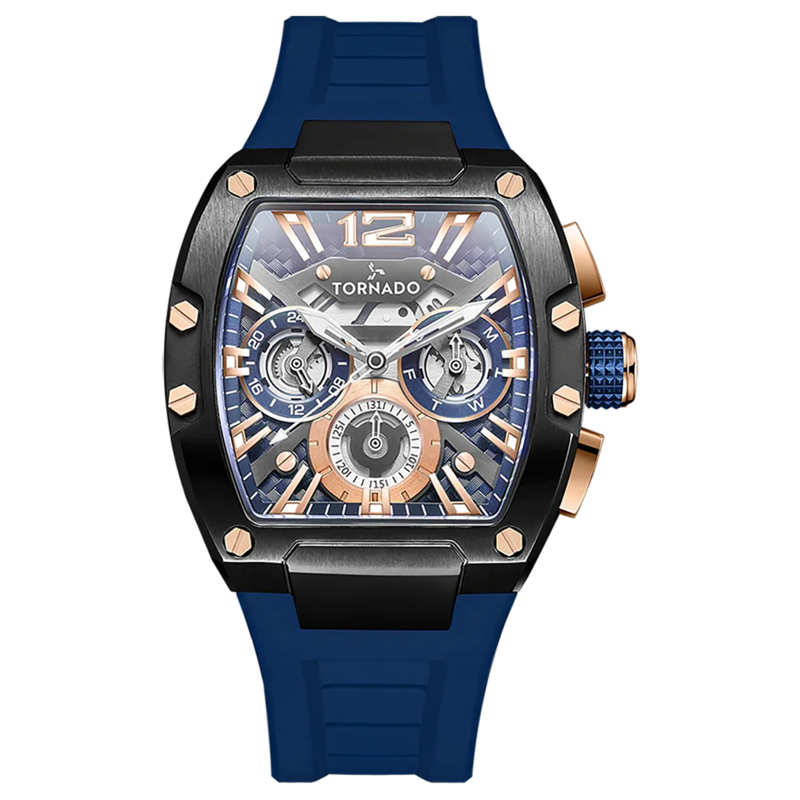 Tornado Xenith Blue Dial Quartz Men 43mm T23105-BSNNK