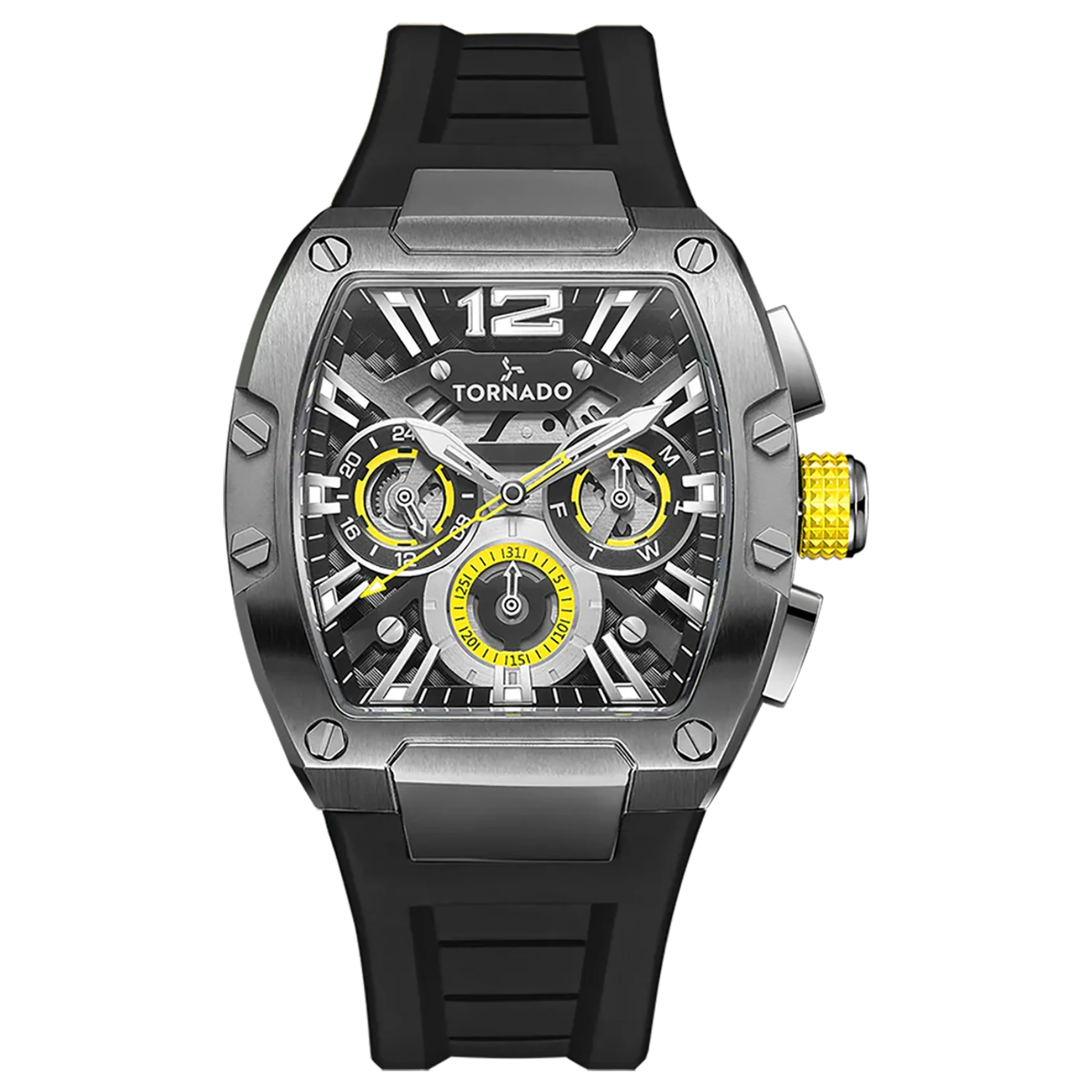 Tornado Xenith Black Dial Quartz Men 43mm T23105-XSBB