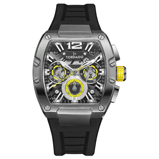 Tornado Xenith Black Dial Quartz Men 43mm T23105-XSBB