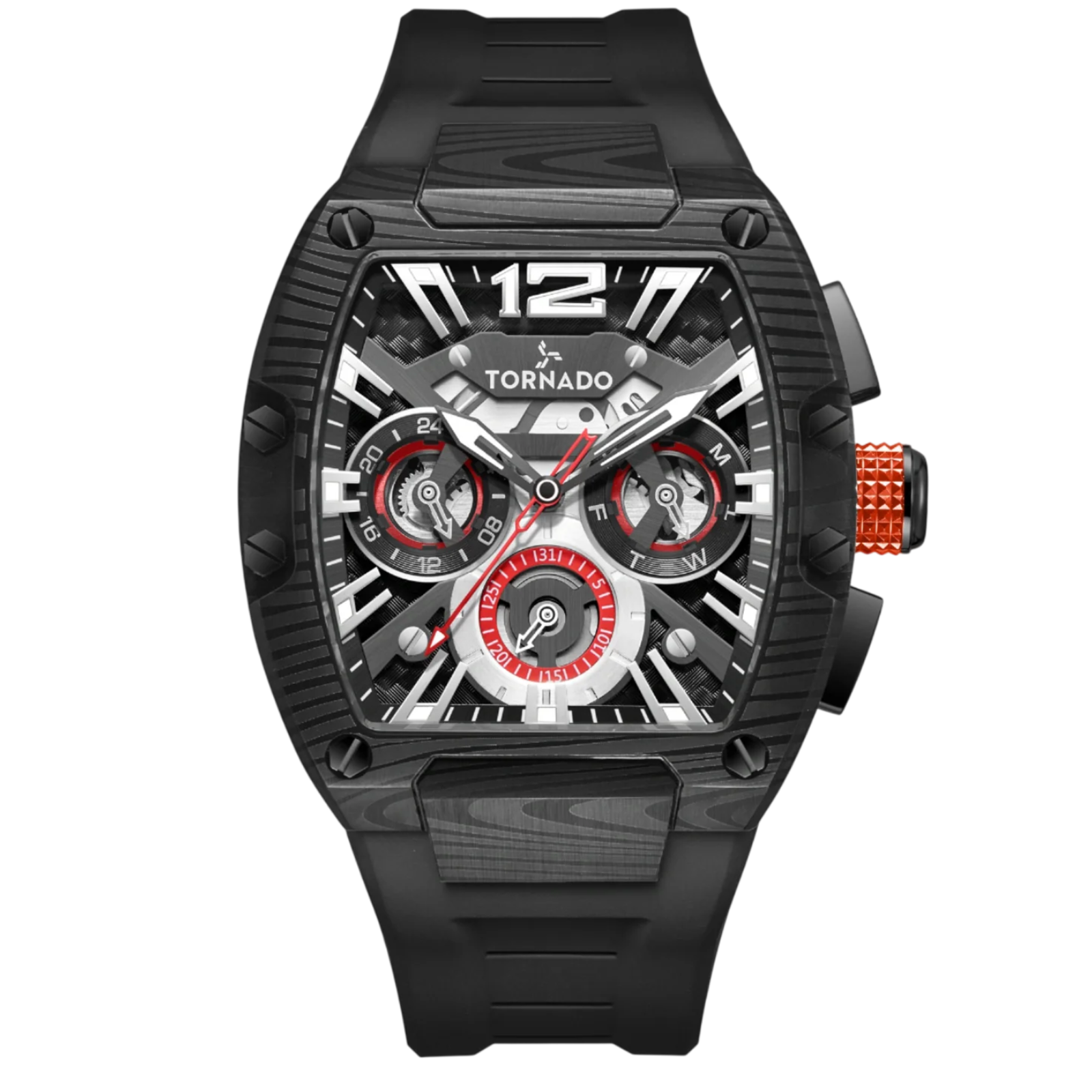 Tornado Xenith Black Dial Quartz Men 43mm T23105L-BFBB
