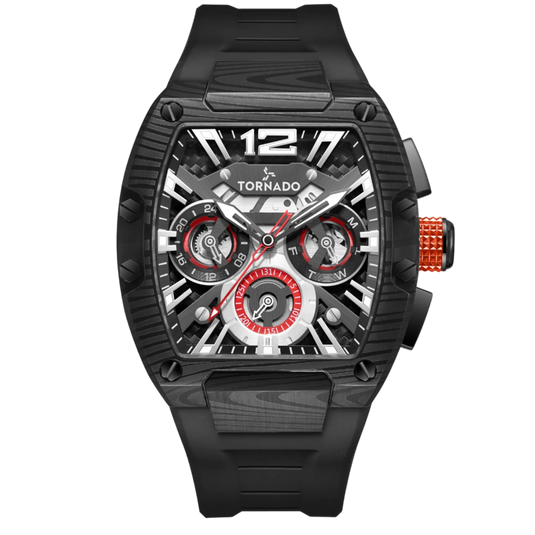 Tornado Xenith Black Dial Quartz Men 43mm T23105L-BFBB