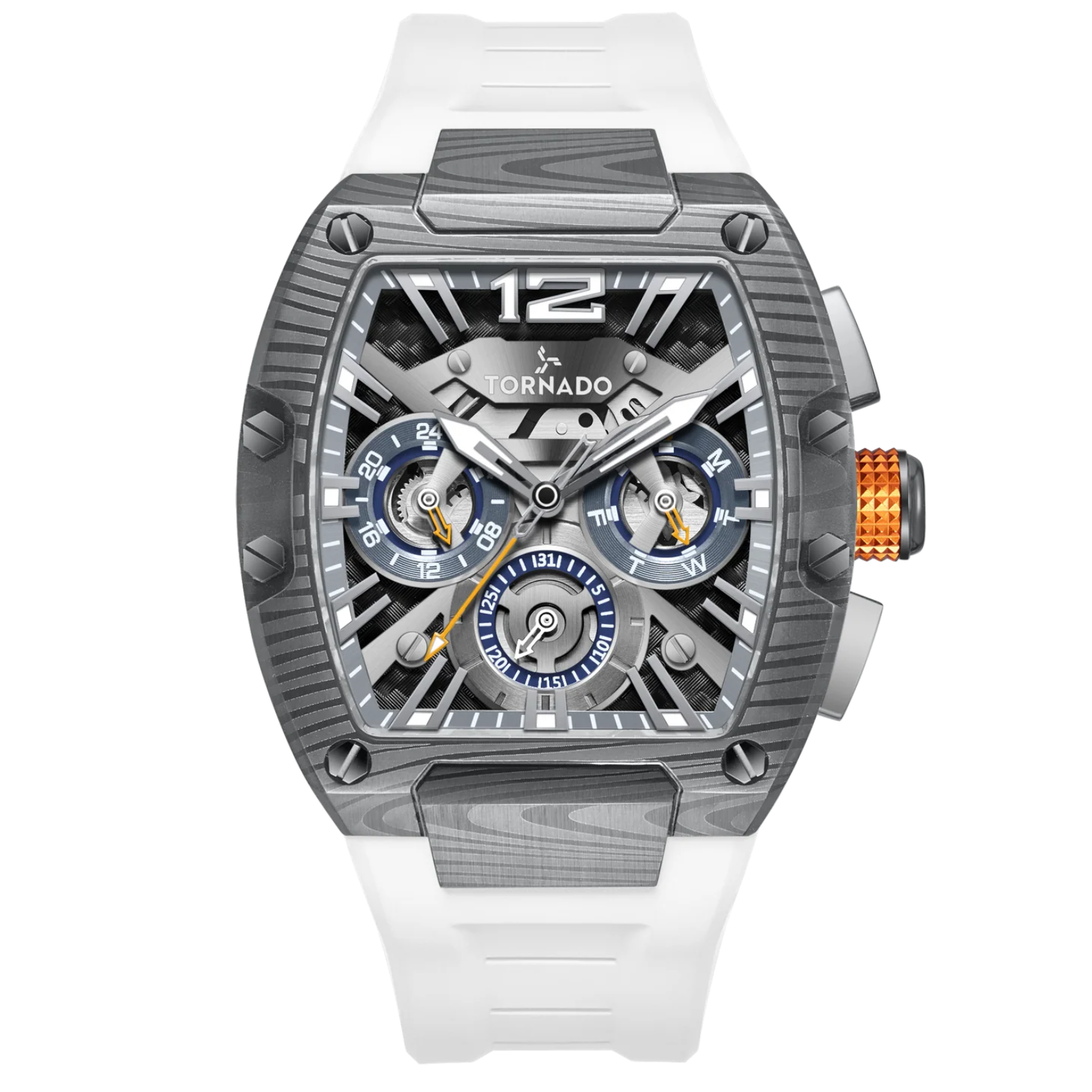 Tornado Xenith White Dial Quartz Men 43mm T23105L-XFWB