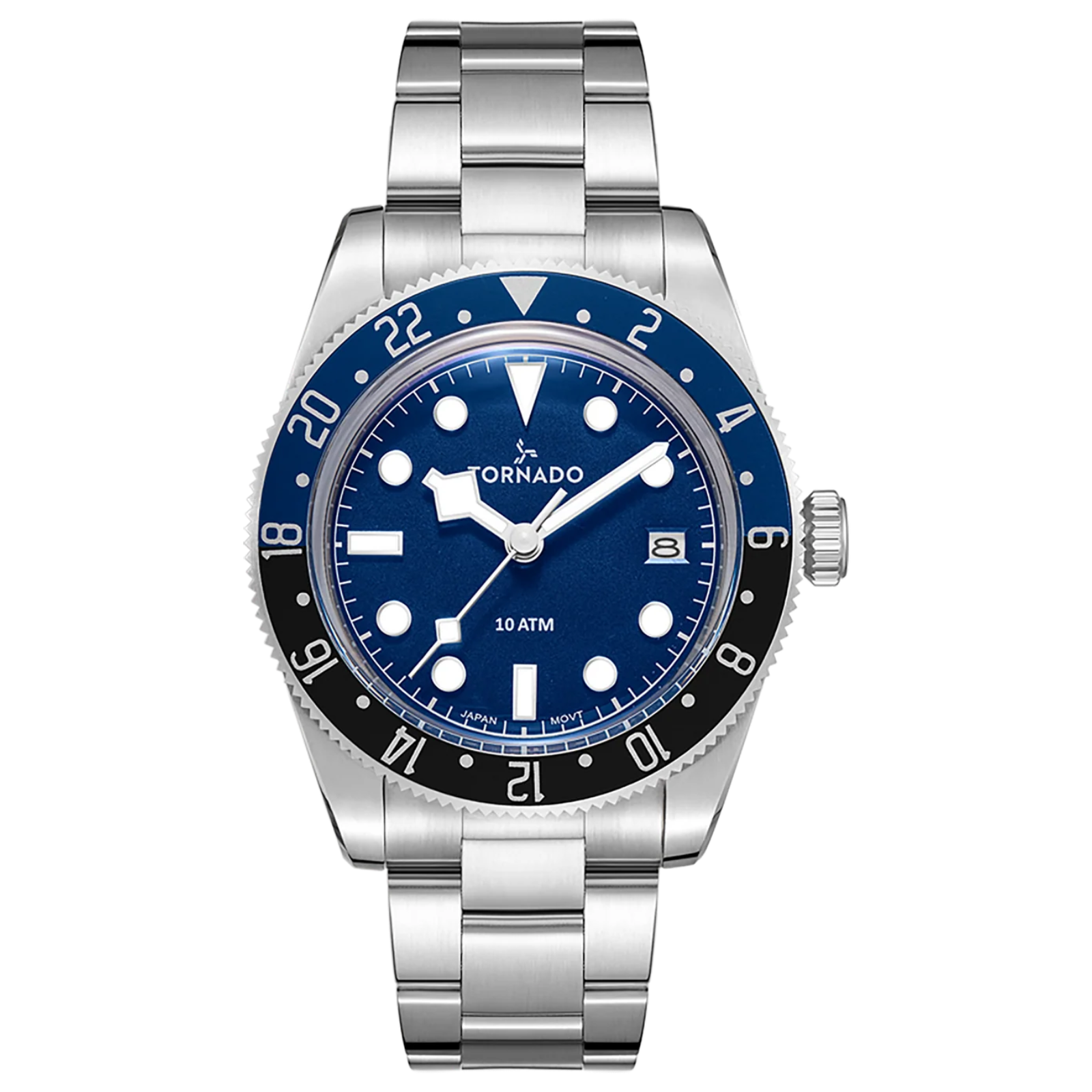 Tornado Lumina Blue Dial Quartz Men 40mm T24006-SBSN
