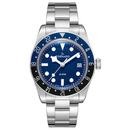 Tornado Lumina Blue Dial Quartz Men 40mm T24006-SBSN