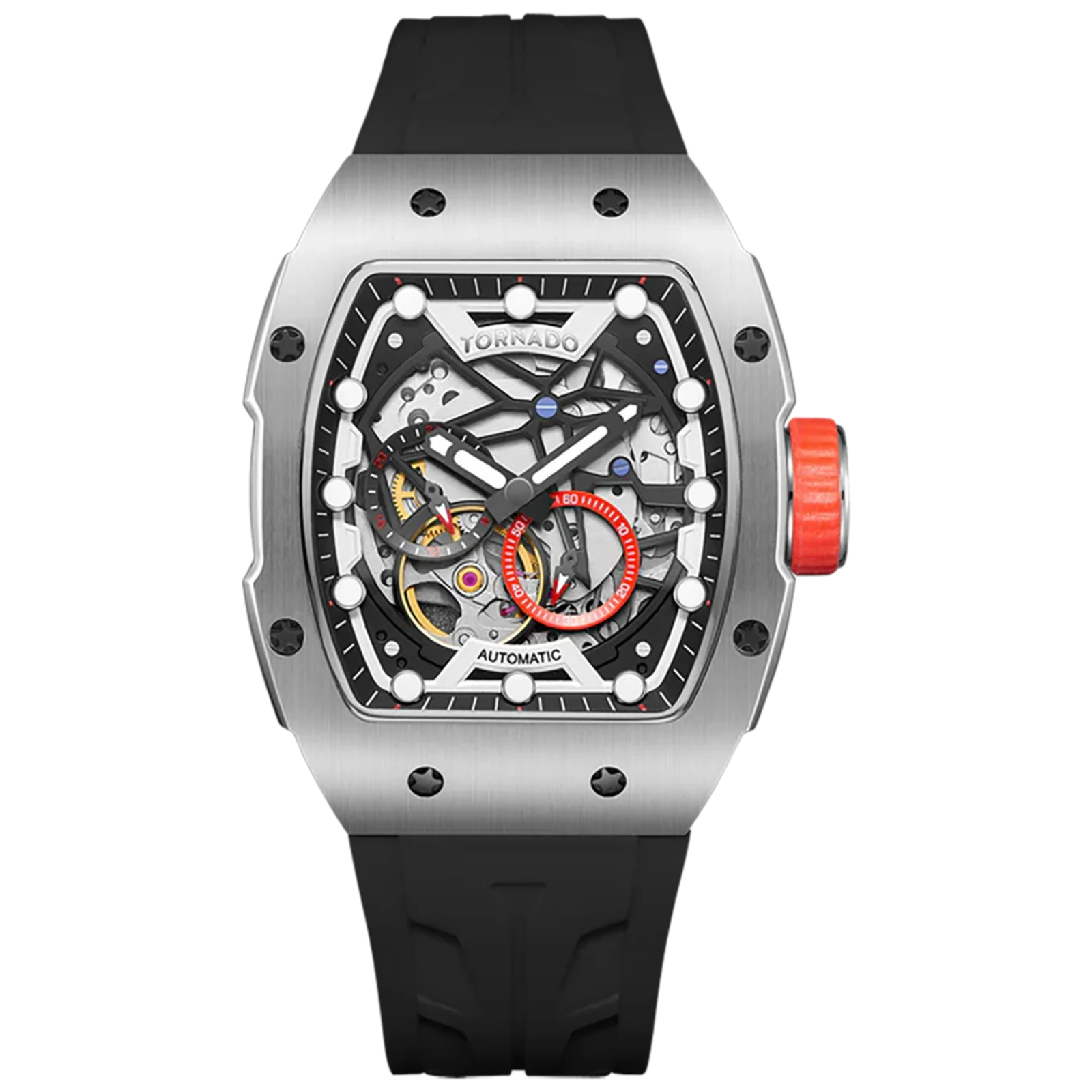 Tornado Xenith Black Dial Automatic Men 39mm T24302-SSBB