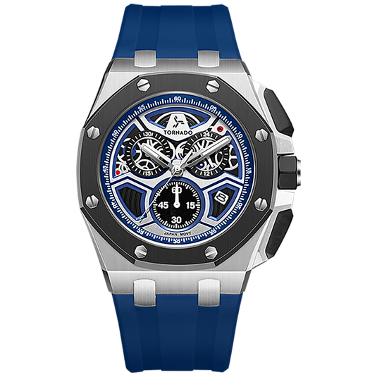 Tornado Lumina Blue Dial Quartz Men 43mm T25103-SSLLB