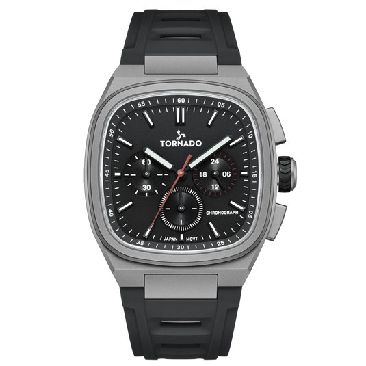 Tornado Aristocrate Black Dial Quartz Men 42mm T26102-XRBB