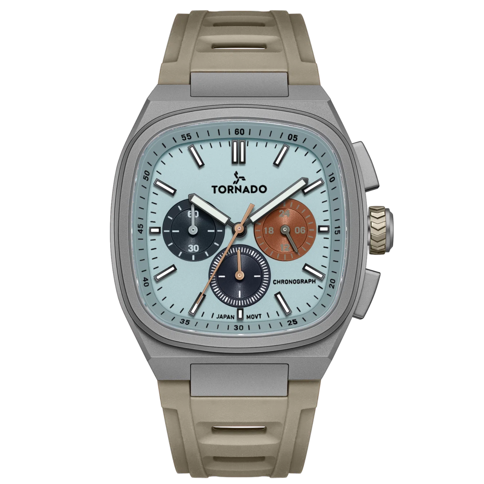Tornado Aristocrate Blue Dial Quartz Men 42mm T26102-XREL