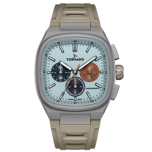 Tornado Aristocrate Blue Dial Quartz Men 42mm T26102-XREL