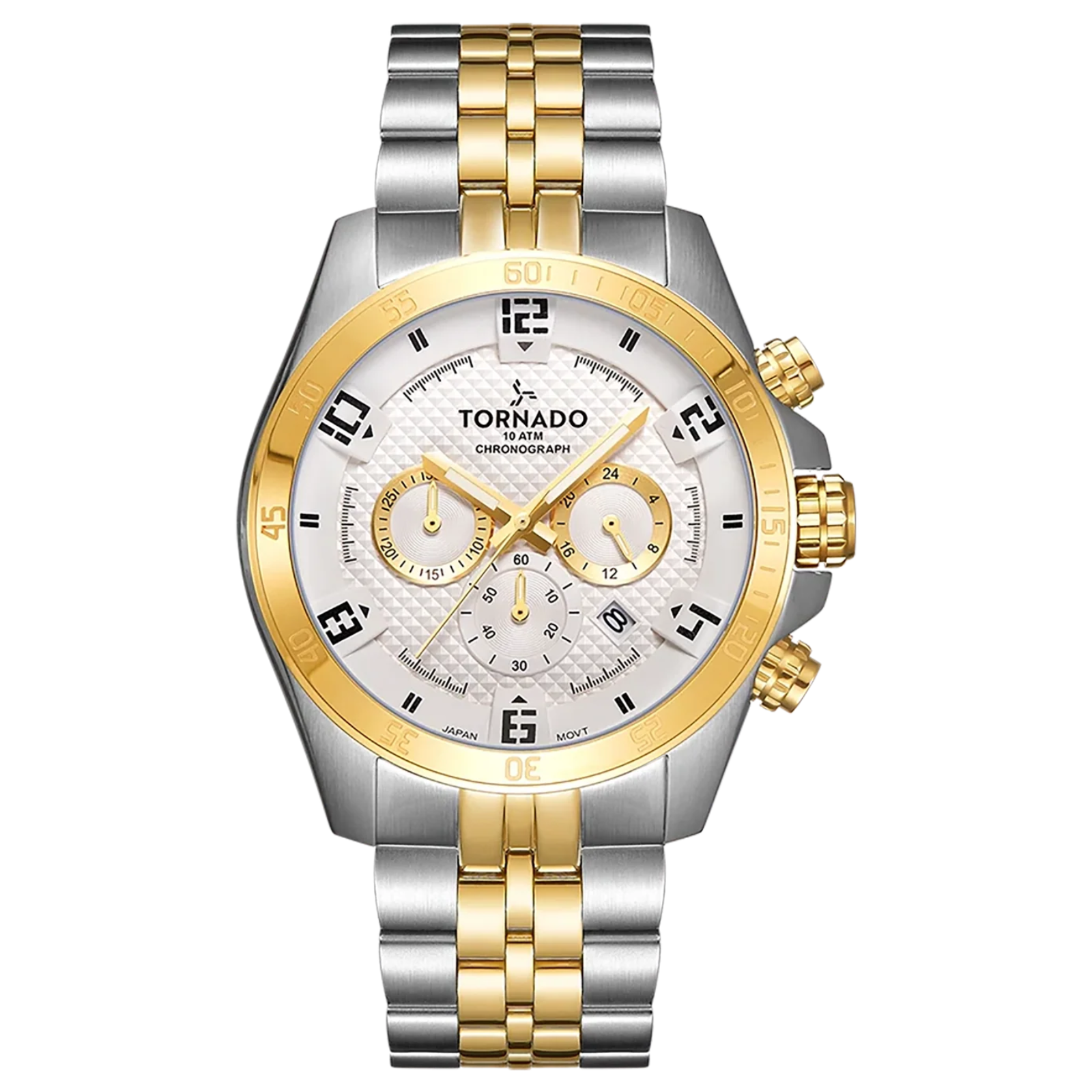 Tornado Celestia White Dial Quartz Men 46mm T3149B-TBTW