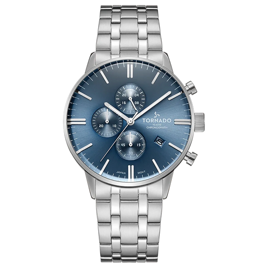 Tornado Celestia Blue Dial Quartz Men 43mm T6102-SBSL