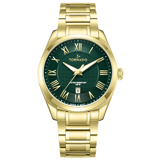Tornado Celestia Green Dial Quartz Men 42mm T8007-GBGH
