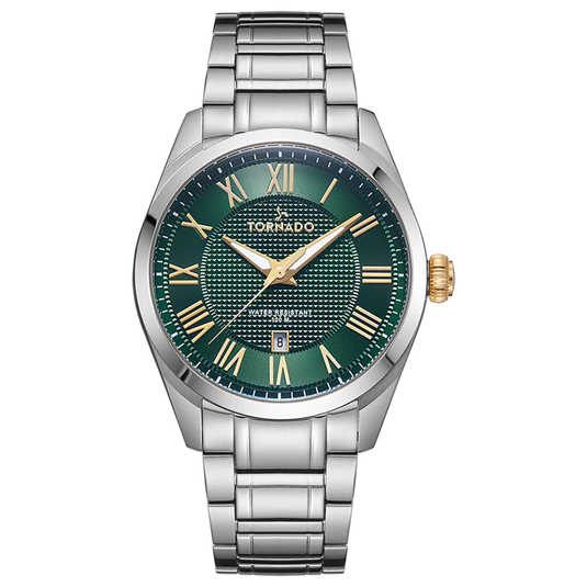 Tornado Celestia Green Dial Quartz Men 42mm T8007-SBSHG