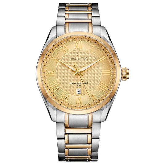 Tornado Celestia Beige Dial Quartz Men 42mm T8007-TBTC