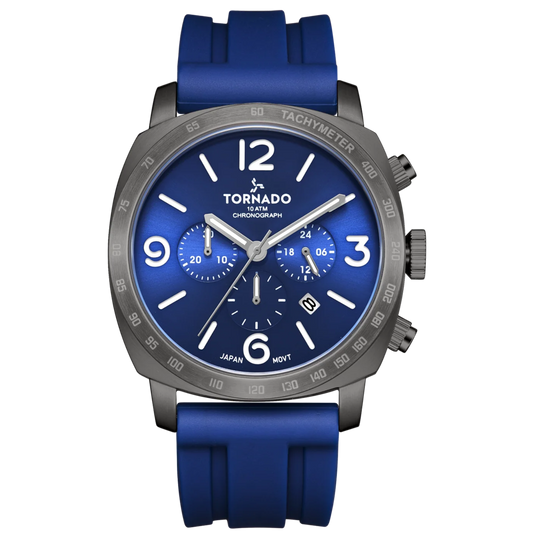Tornado Lumina Blue Dial Quartz Men 43mm T9102-XSNN