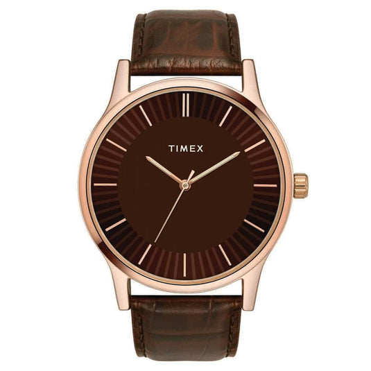 Fashion Brown Dial & Stainless Steel Strap