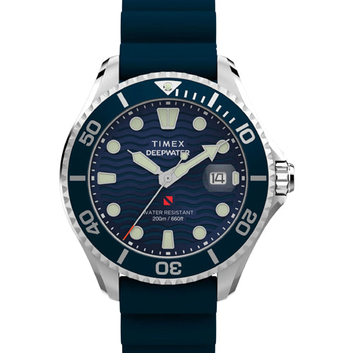 Timex Deep Water Blue Round Dial Analog Men's Watch 44mm TW2W81500UJ