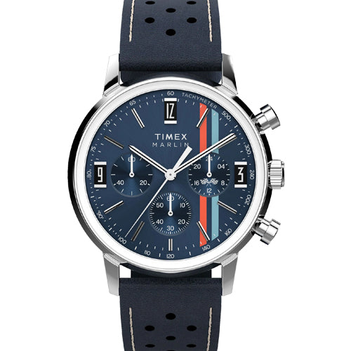 Timex Marlin Blue Round Dial Analog Men's Watch 40mm TW2W99000UJ