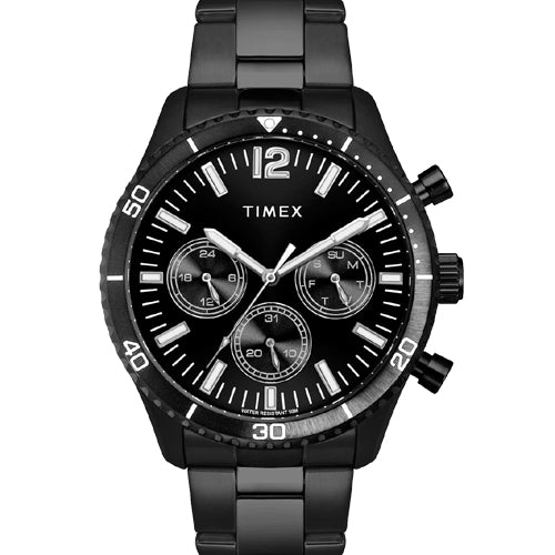 Timex E-Class Premium-Sport Collection Multifunction Men Analog Black Dial Coloured Quartz Watch, Round Dial with 43mm TWEG22204