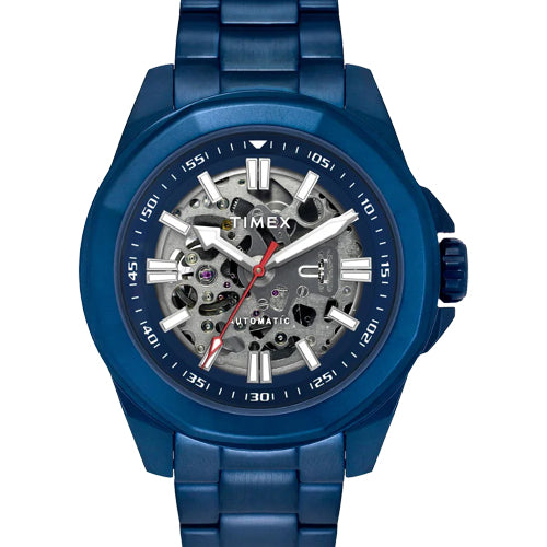 Timex Men Blue Round Dial Analog Automatic Watch 48mm TWEG24104