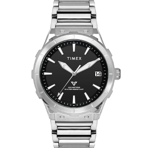 Timex E Class Men Black Round Dial Analog Watch 40.5mm TWEG24805