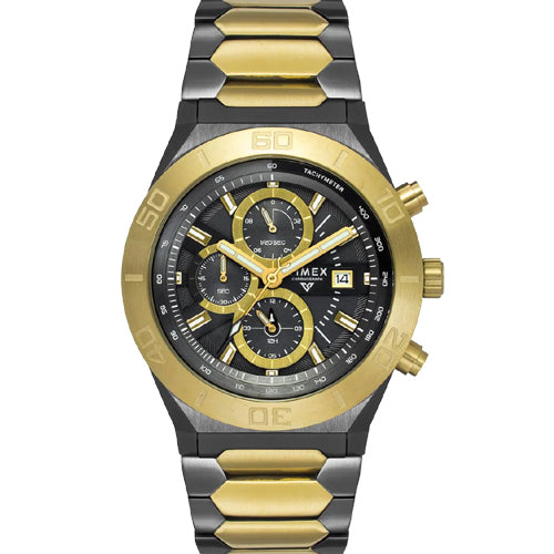 Timex E Class Men Grey Round Dial Analog Chronograph Watch 44mm TWEG24901