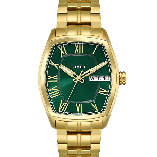 Timex Quartz Green Rectangle Dial Analog Men Watch 38.4mm TWEG25905