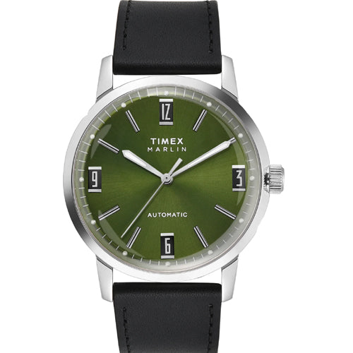 Timex Marlin Green Round Dial Mechanical Automatic Men's Watch 42mm TWEG26700